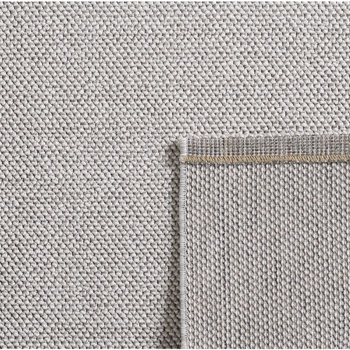 Loom vloerkleed laagpolig rechthoek 160x230cm zilver