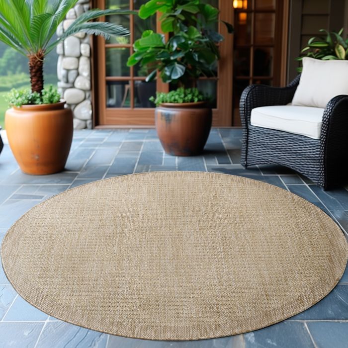 Giza buitenkleed rond Ø 120cm beige