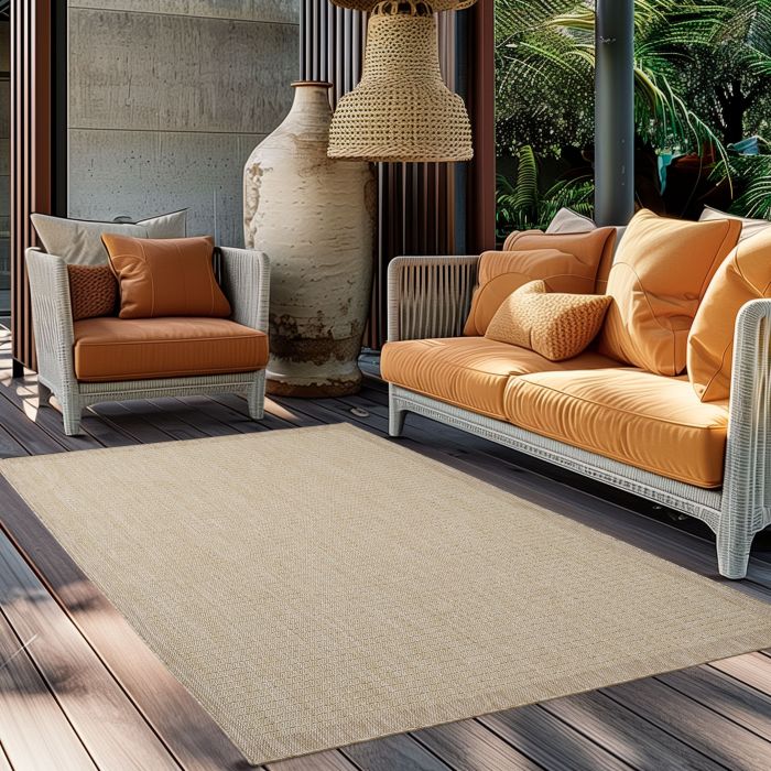 Giza buitenkleed rond Ø 120cm beige