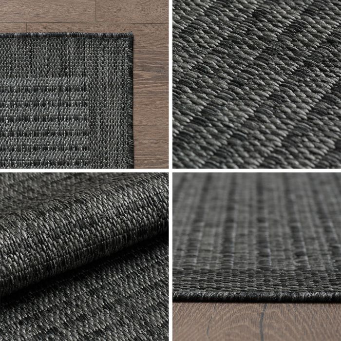 Giza buitenkleed loper 60x100cm zwart