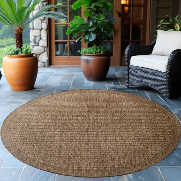 Giza buitenkleed rond Ø 160cm bruin