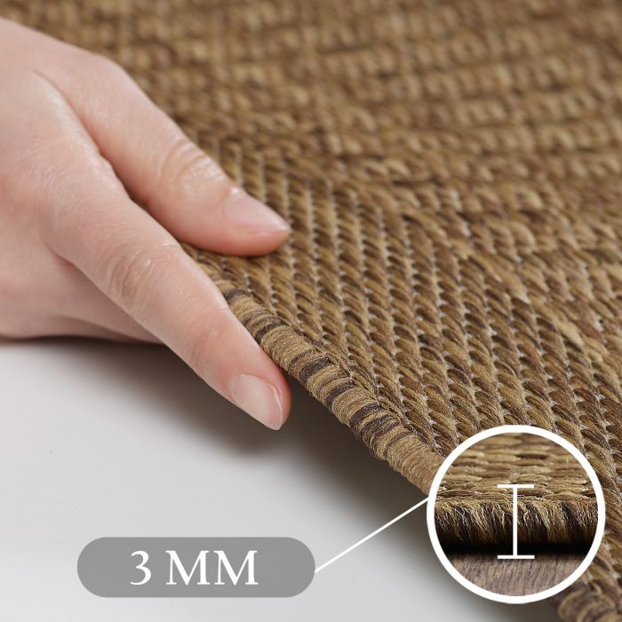 Giza buitenkleed rond Ø 160cm bruin