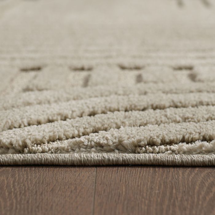 Art vloerkleed hoogpolig rechthoek 120x170cm beige