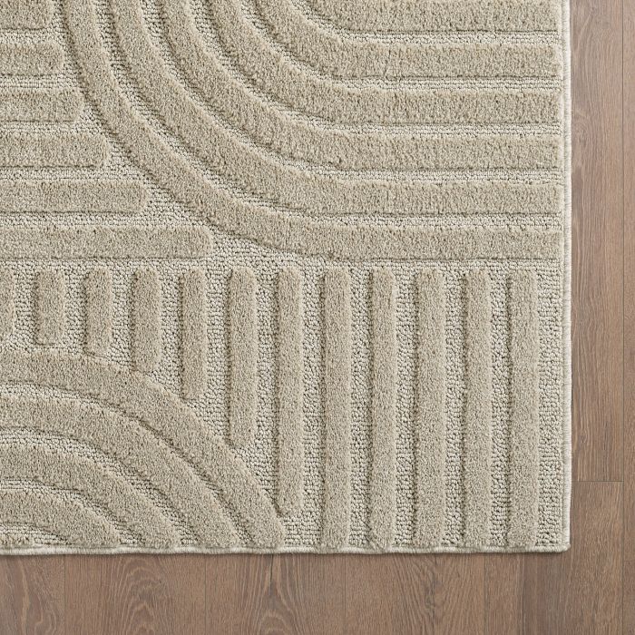 Art vloerkleed hoogpolig rechthoek 120x170cm beige