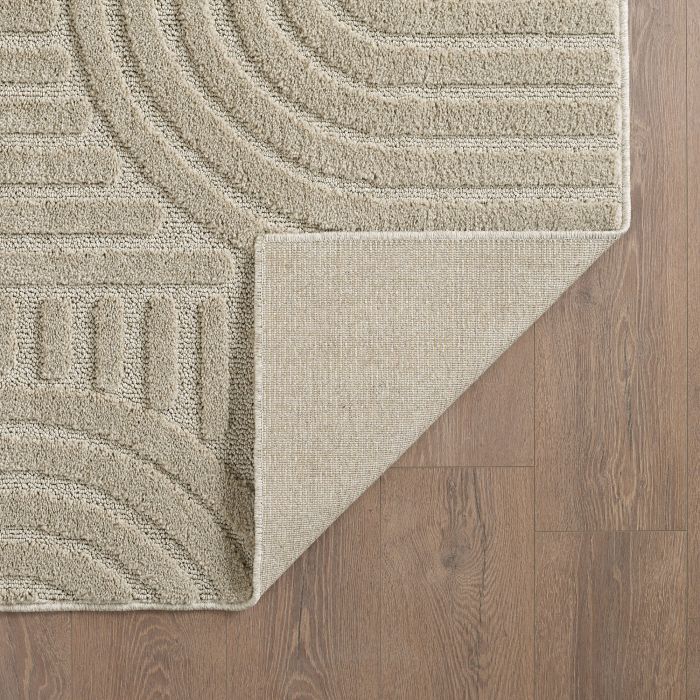 Art vloerkleed hoogpolig rechthoek 120x170cm beige