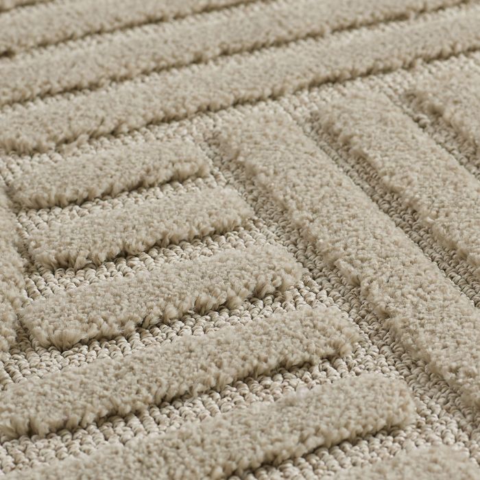 Art vloerkleed hoogpolig rechthoek 120x170cm beige