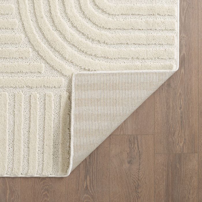 Art vloerkleed hoogpolig loper 80x250cm crème