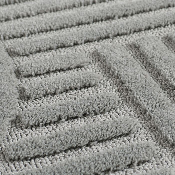 Art vloerkleed hoogpolig rechthoek 240x340cm zilver