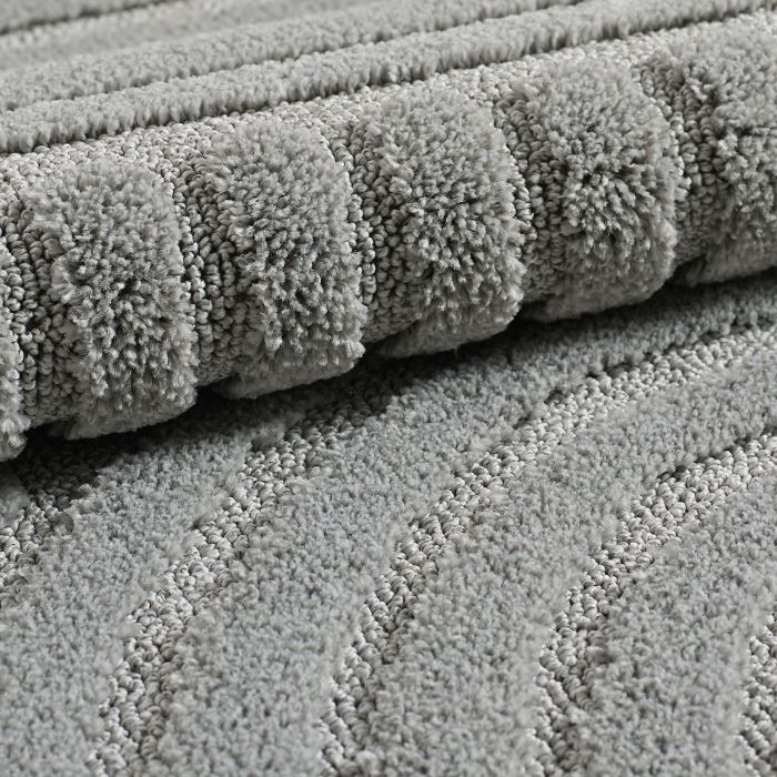 Art vloerkleed hoogpolig rechthoek 240x340cm zilver
