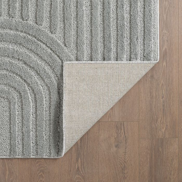 Art vloerkleed hoogpolig rechthoek 280x370cm zilver