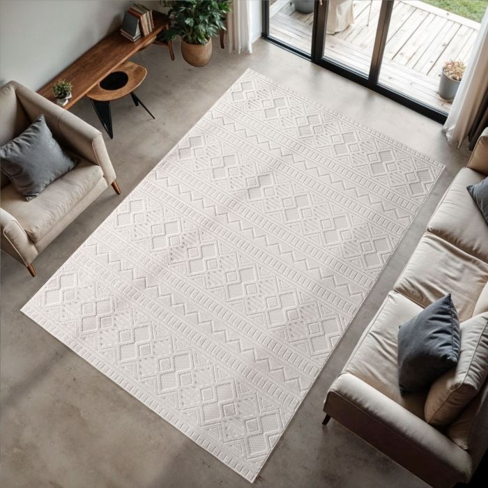 Doha Zynox vloerkleed laagpolig loper 80x250cm crème