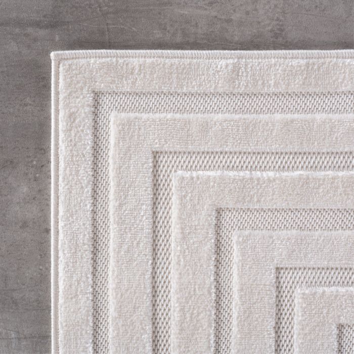 Doha Lunara vloerkleed laagpolig rechthoek 120x170cm crème