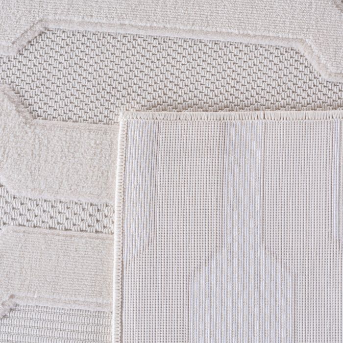 Doha Veyra vloerkleed laagpolig rechthoek 160x230cm crème