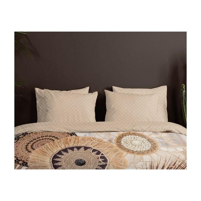 HIP 2-persoons dekbedovertrekset 200x220cm katoen-satijn nr:30367 taupe