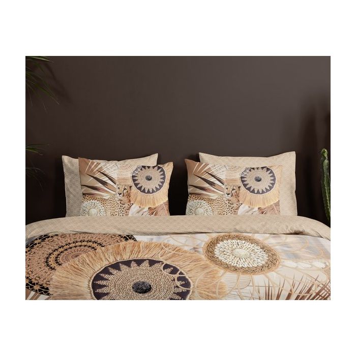 HIP 2-persoons dekbedovertrekset 200x220cm katoen-satijn nr:30367 taupe