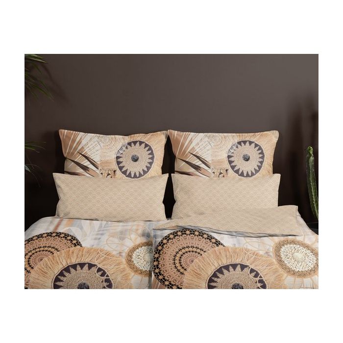 HIP 2-persoons dekbedovertrekset 200x220cm katoen-satijn nr:30367 taupe