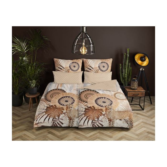 HIP 2-persoons dekbedovertrekset 200x220cm katoen-satijn nr:30367 taupe