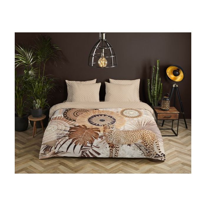 HIP 2-persoons dekbedovertrekset 200x220cm katoen-satijn nr:30367 taupe
