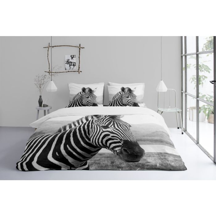 Beastly dekbedovertrek 200x220cm zwart/wit