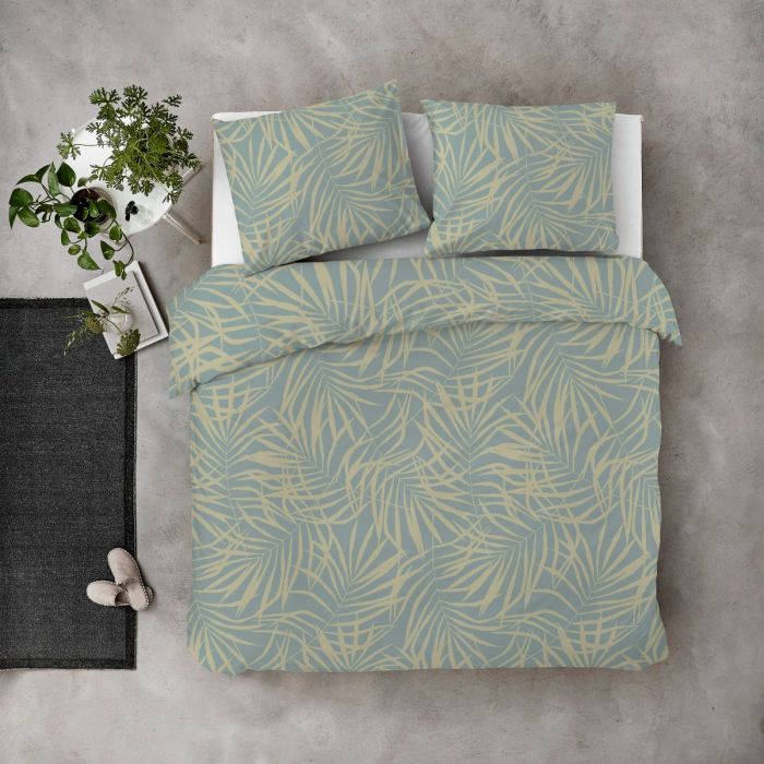 Sunny Palms dekbedovertrek 140x200cm jade/multikleur