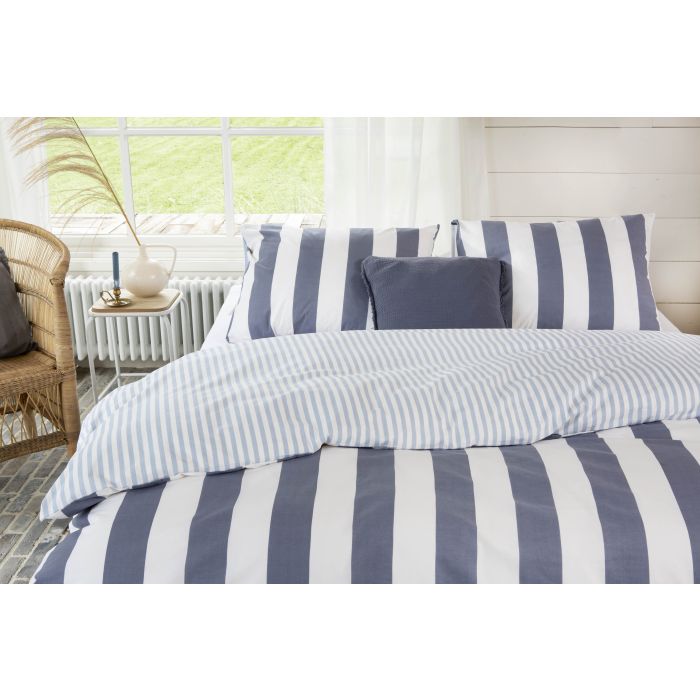 Classic Stripe dekbedovertrek 135x200cm blauw