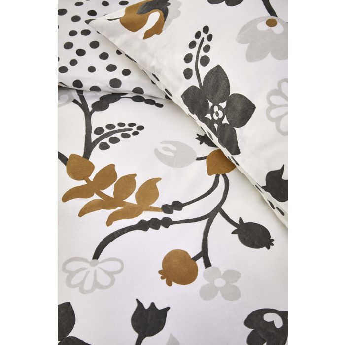 Dots & Flowers dekbedovertrek 140x220cm wit