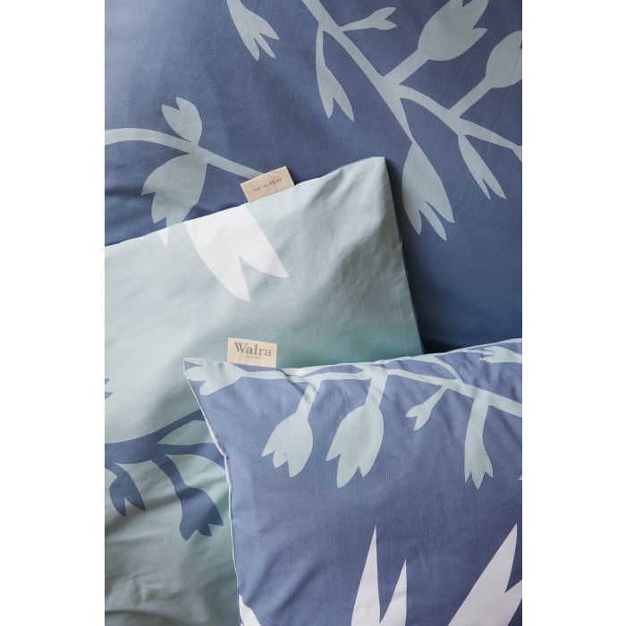 Favorite Flowers dekbedovertrek 155x220cm blauw/jade