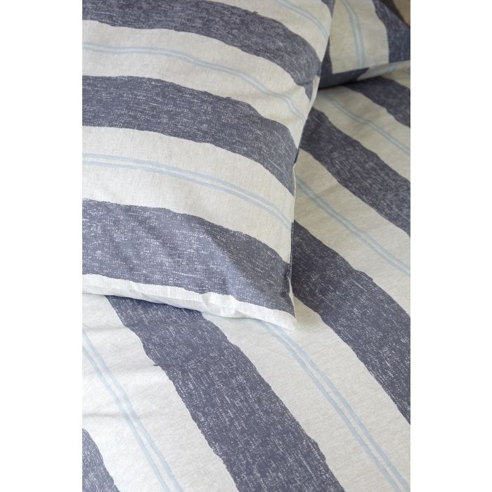 Remade Nautic Stripes dekbedovertrek 200x220cm donkerblauw