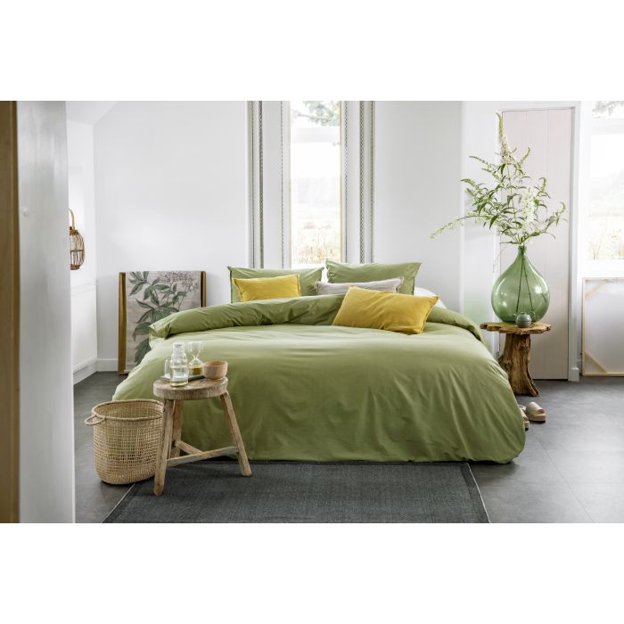 Soft Structure dekbedovertrek 200x220cm groen