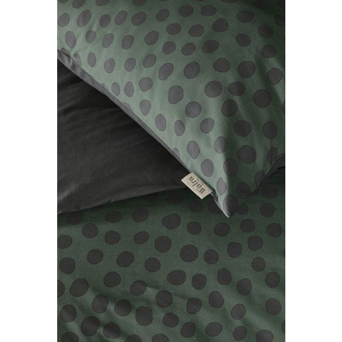 Spots & Dots dekbedovertrek 240x220cm donkergroen