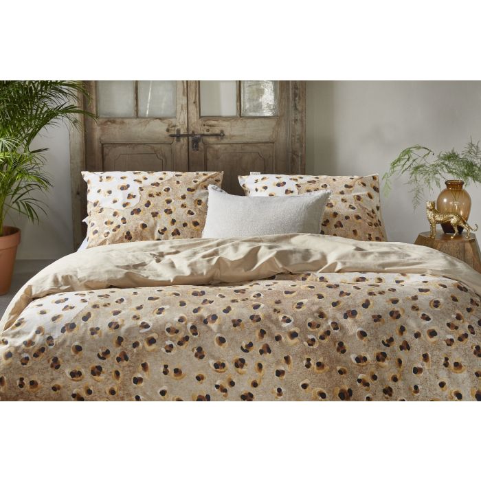 Wild Animal dekbedovertrek 155x220cm toffee