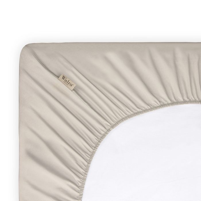 Crispy Cotton hoeslaken 160x220cm zandkleur