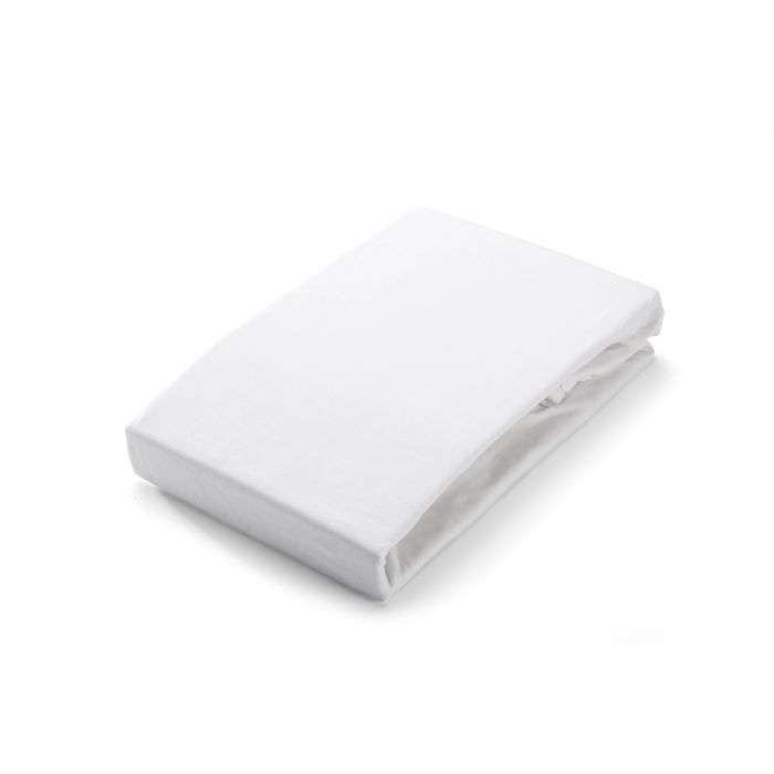 Jersey Stretch enkele splittopper hoeslaken 160x200/210cm wit