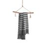 Sunny Stripes hamamdoek/fouta 100x180cm antraciet