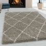Alvor Shaggy vloerkleed hoogpolig rechthoek 140x200cm beige