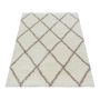 Alvor Shaggy vloerkleed hoogpolig rechthoek 160x230cm crème