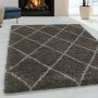 Alvor Shaggy vloerkleed hoogpolig rechthoek 120x170cm taupe
