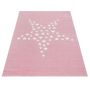 Bambi Ster kinderkamer vloerkleed laagpolig rechthoek 160x230cm roze