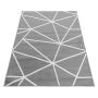 Base Web vloerkleed laagpolig rechthoek 140x200cm grijs