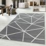 Base Web vloerkleed laagpolig rechthoek 140x200cm grijs
