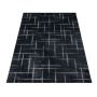 Costa Fisk vloerkleed laagpolig rechthoek 160x230cm zwart