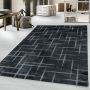 Costa Fisk vloerkleed laagpolig rechthoek 240x340cm zwart