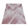 Costa Carp vloerkleed laagpolig loper 80x250cm roze