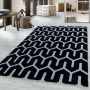 Costa Blas vloerkleed laagpolig rechthoek 80x150cm zwart