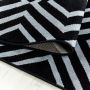 Costa Rhombus vloerkleed laagpolig loper 80x250cm zwart