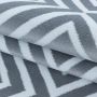 Costa Rhombus vloerkleed laagpolig rechthoek 80x150cm grijs