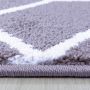 Efor Okta vloerkleed laagpolig loper 80x250cm violet