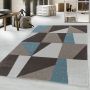 Efor Hexa vloerkleed laagpolig rechthoek 140x200cm blauw