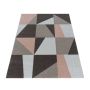 Efor Hexa vloerkleed laagpolig rechthoek 140x200cm roos