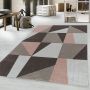 Efor Hexa vloerkleed laagpolig rechthoek 140x200cm roos